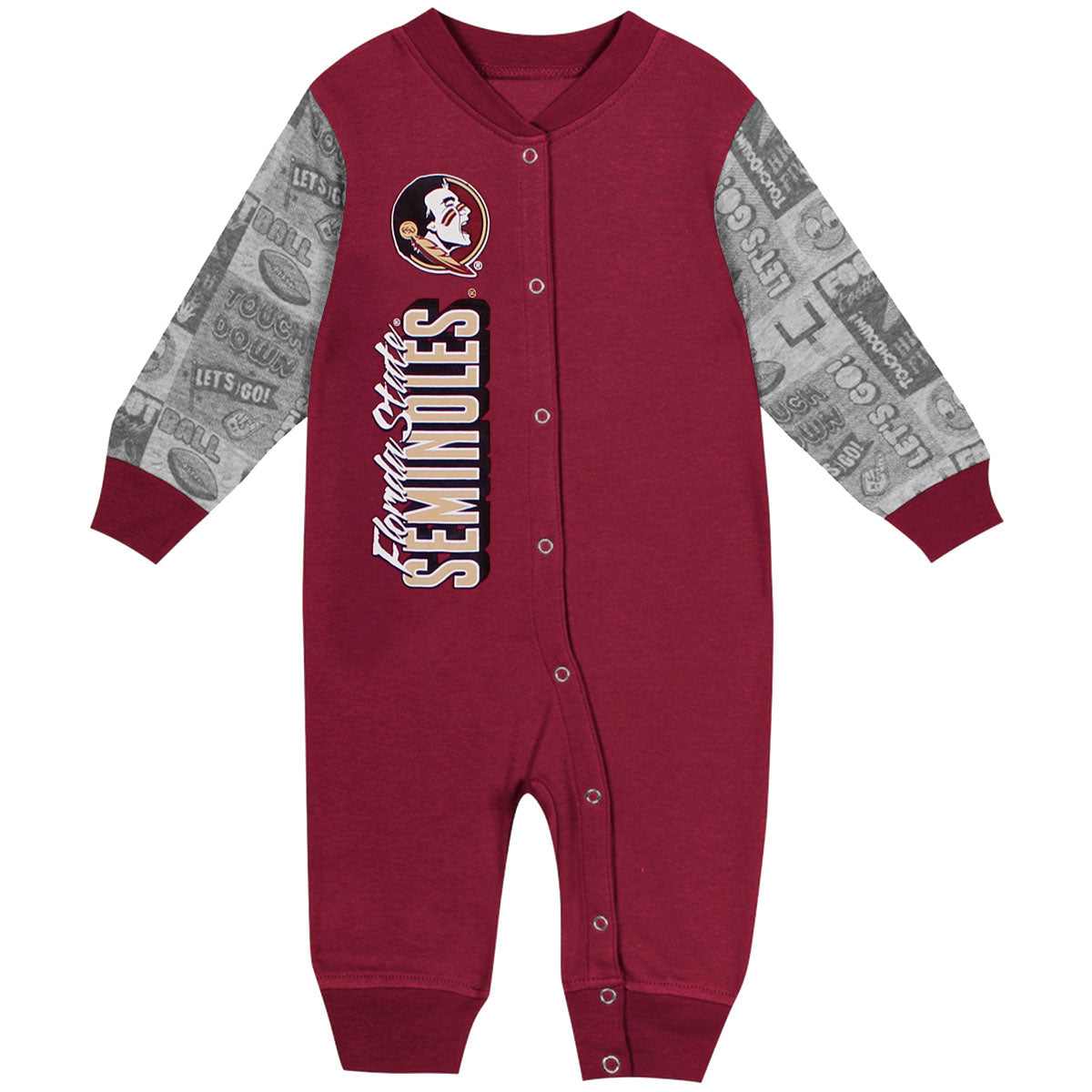 Outerstuff Infant Seminole Logo/Florida State Seminoles Playbook Long Sleeve Coverall - Garnet