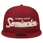 New Era Florida State Seminoles Adjustable Flat Bill Snapback Cap - Garnet