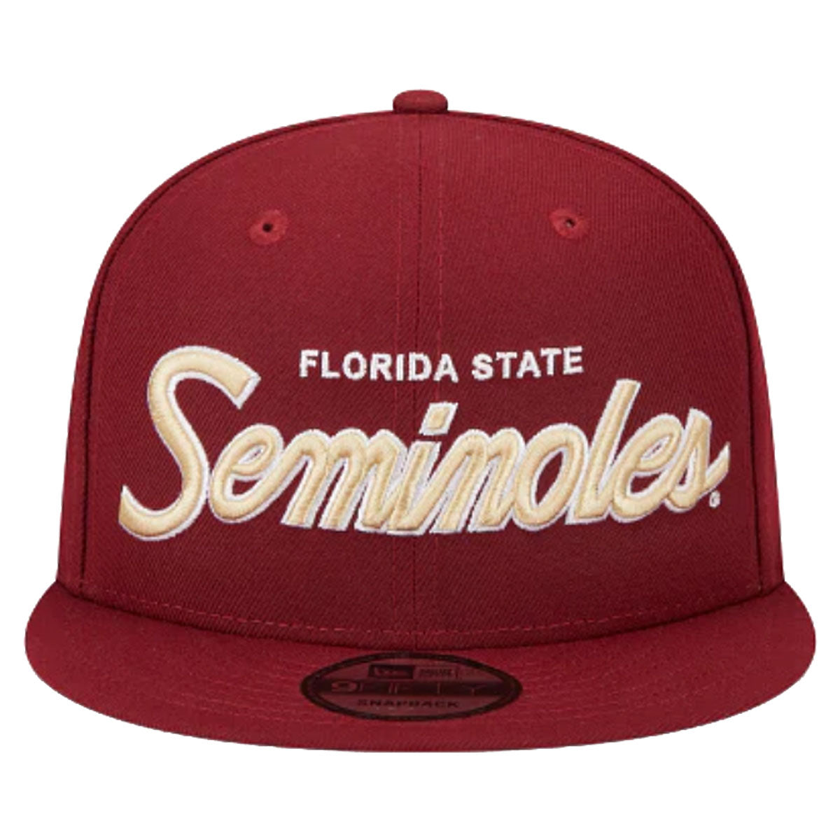 New Era Florida State Seminoles Adjustable Flat Bill Snapback Cap - Garnet