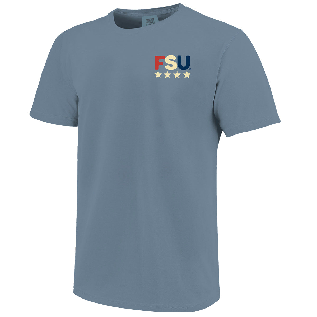 Image One Comfort Colors Americana FSU Eagle Design Short Sleeve T-shirt - Blue Jean
