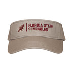 Legacy Arrowhead/Florida State Seminoles Adjustable Twill Visor - Khaki