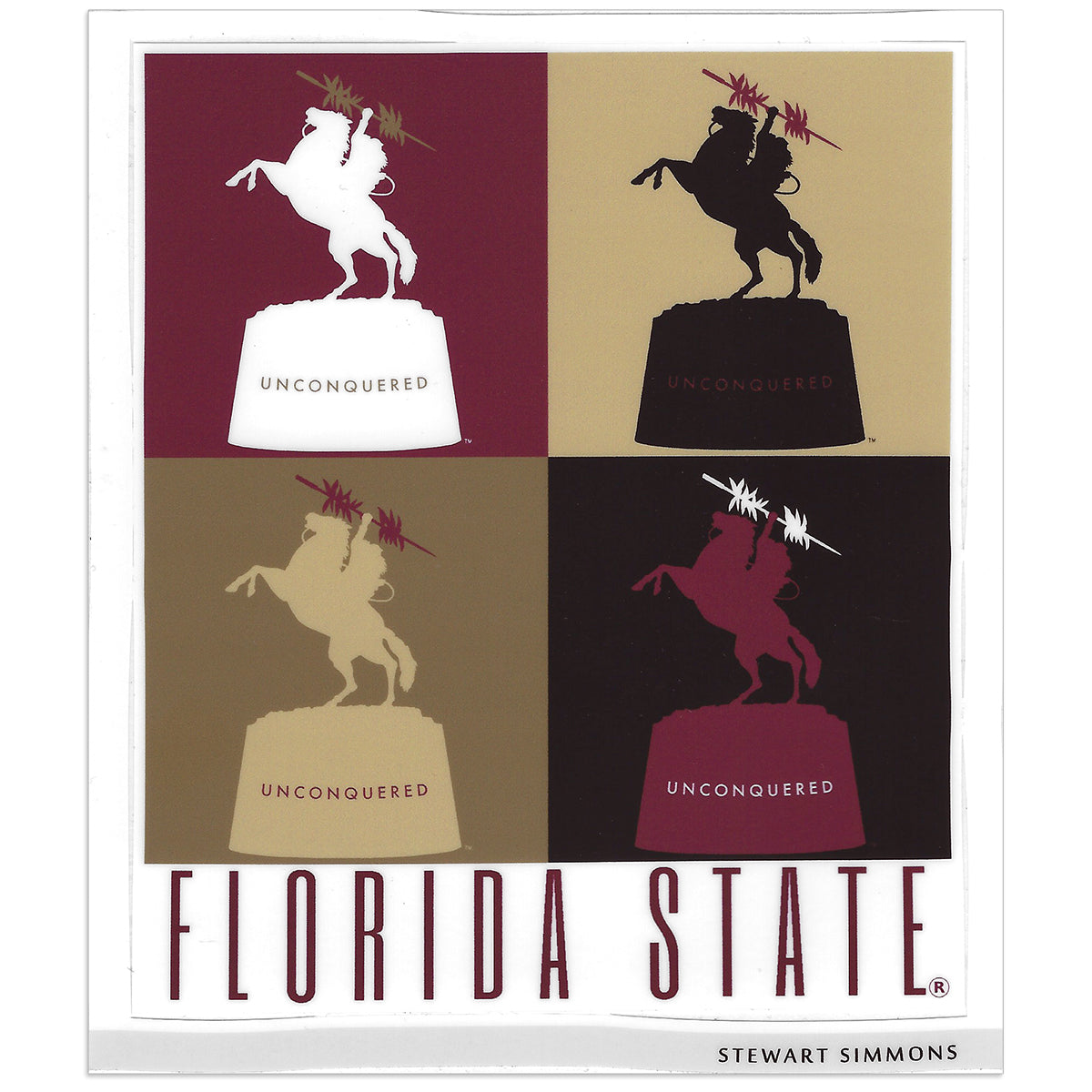 Stewart Simmons Unconquered Pop Art Sticker