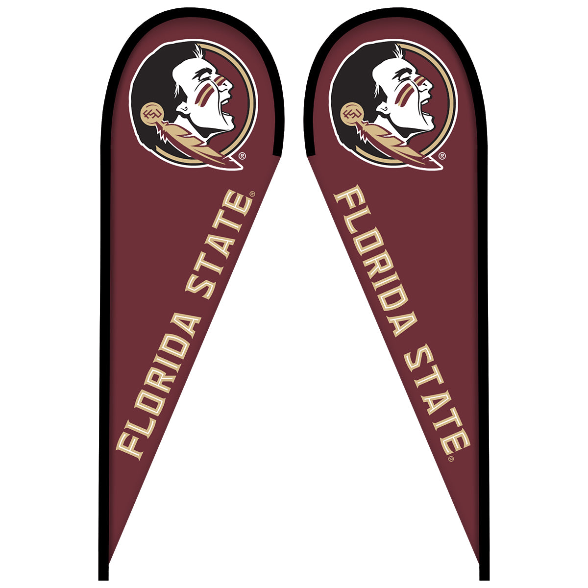 Sewing Concepts Seminole Logo/Florida State 9 Foot Tear Drop Flag - Garnet