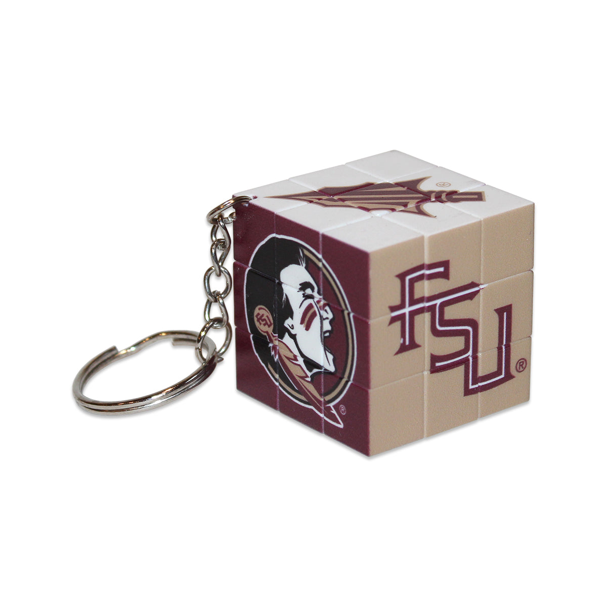 Jardine Florida State Multi Logo Puzzle Cube Keychain