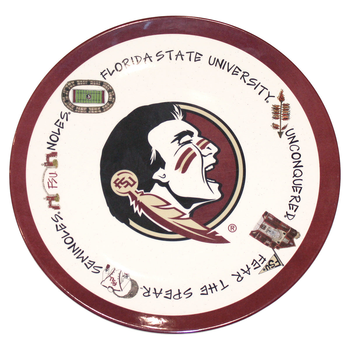 Magnolia Lane Seminole Logo Design Melamine Platter