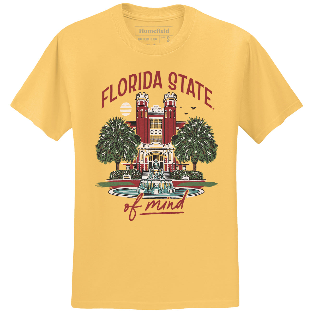 Homefield Adult/Unisex Vault Florida State Westcott Design Short Sleeve T-shirt - Gold