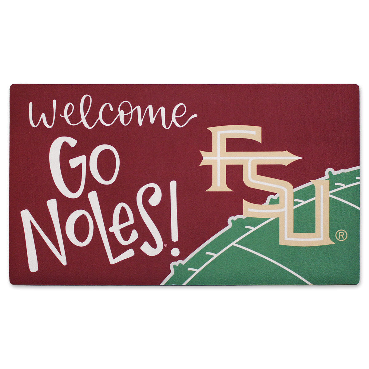 Magnolia Lane Go Noles/Stacked FSU Welcome Design 18"x30" Door Mat