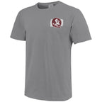 Image One Comfort Colors Adult/Unisex Florida State Seminoles Osceola/Renegade Design Short Sleeve T-shirt - Grey