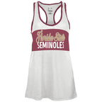 Pressbox Women's Florida State Seminoles Racerback Tank - White/Garnet