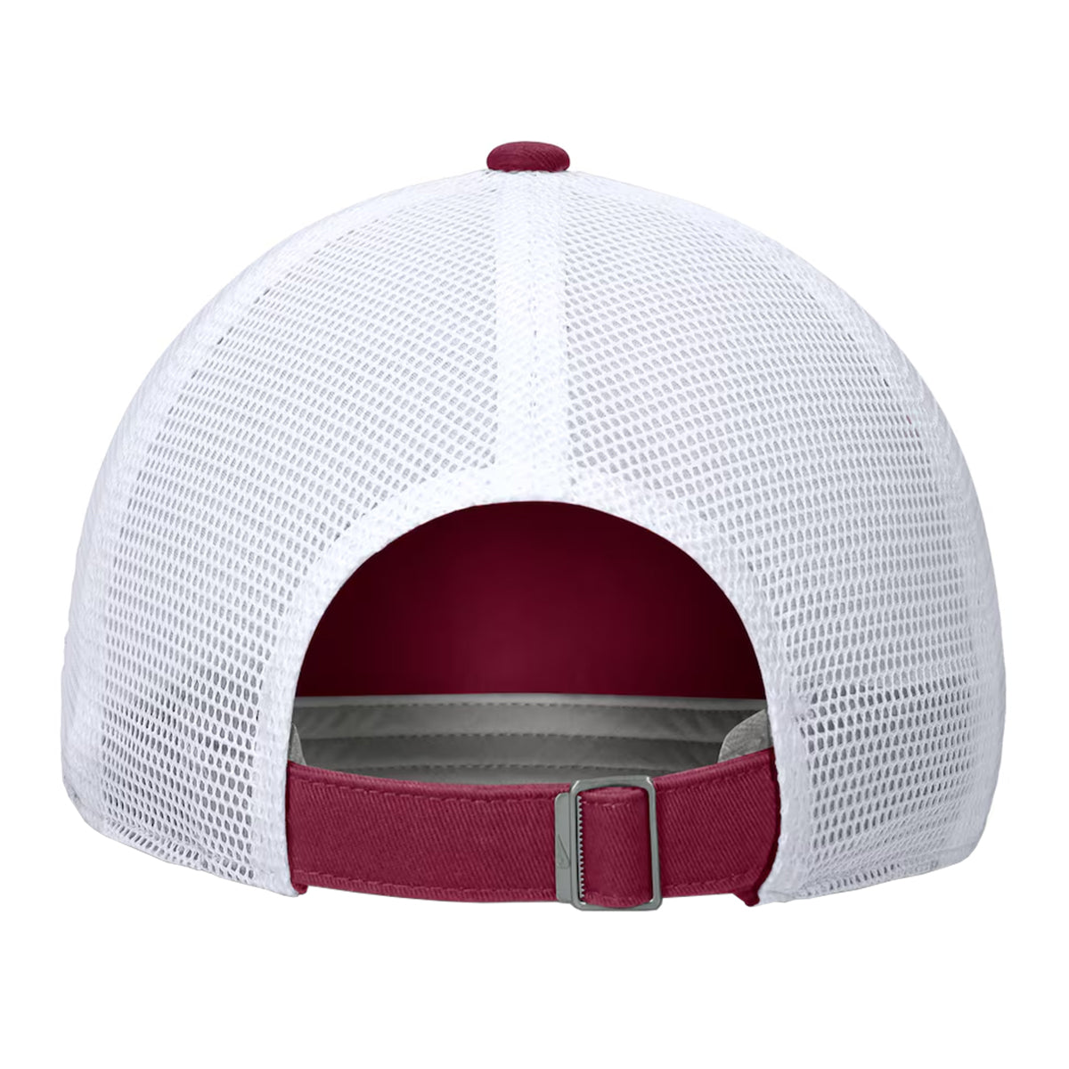 Nike Seminole Logo Patch Unstructured Mesh Club Trucker Cap - Garnet/White
