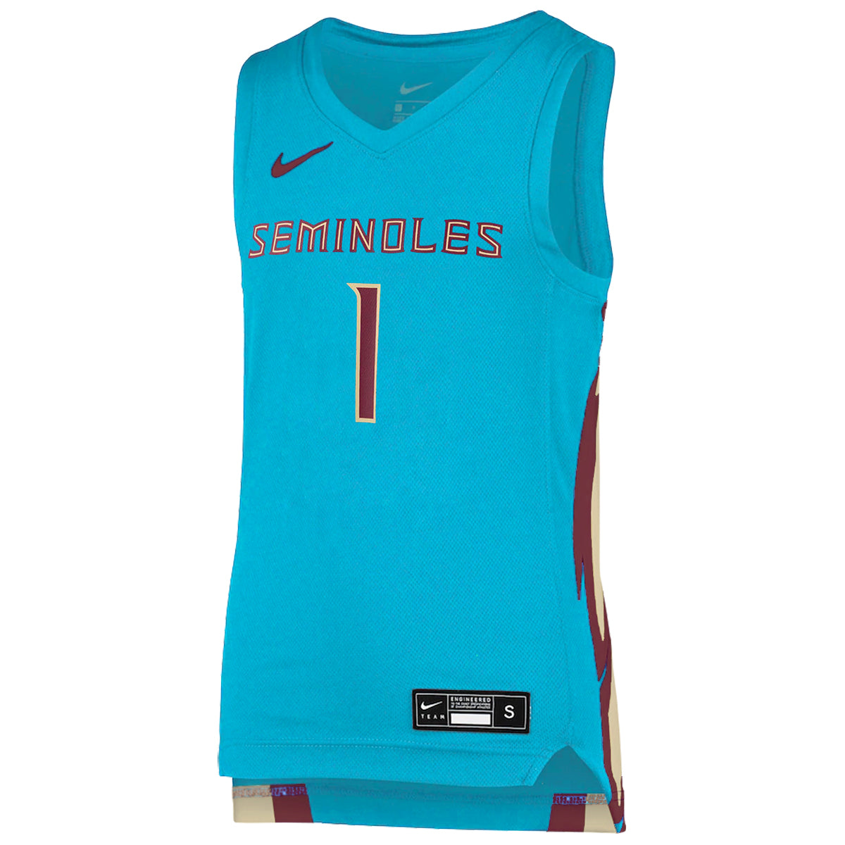 Nike Youth Florida State #1 Alternative Basketball Jersey - Turquoise