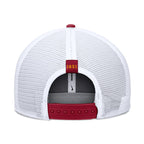 Nike Men's Vault Seminole Logo Dri-fit Pro Structured Square Bill Trucker Cap - Crimson/White