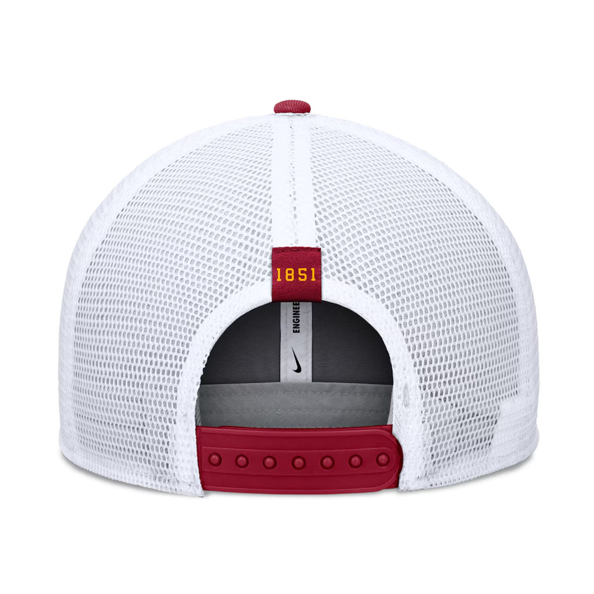 Nike Men's Vault Seminole Logo Dri-fit Pro Structured Square Bill Trucker Cap - Crimson/White