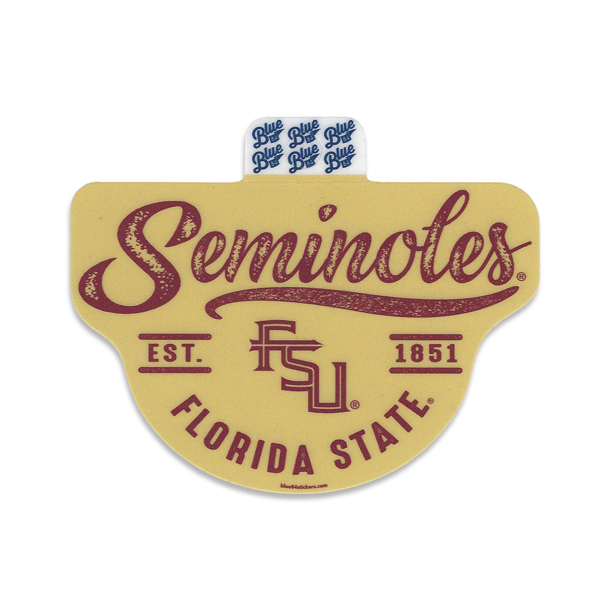 Blue 84 Seminoles Florida State Stacked FSU Decal