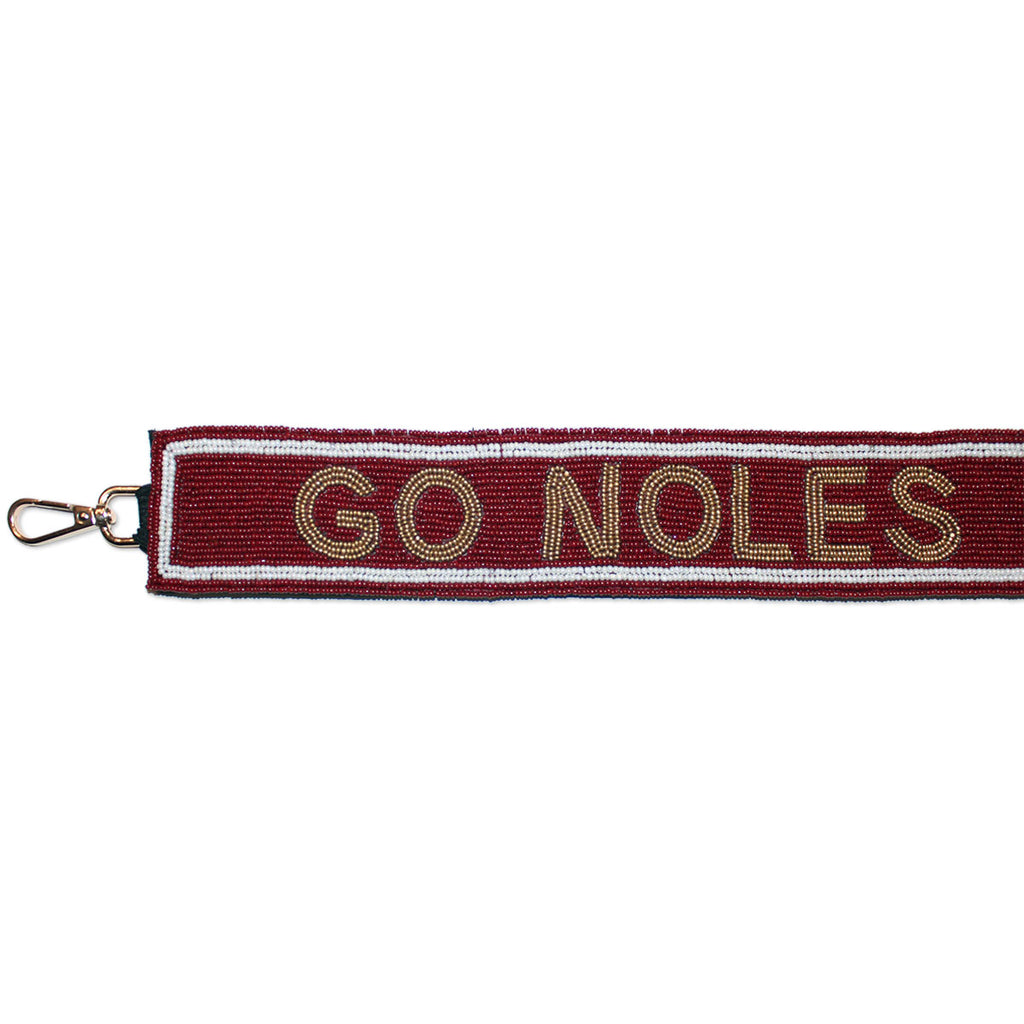Desden Go Noles Beaded Purse Strap - Garnet