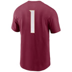 Nike Men's Seminole Logo #1 Short Sleeve Jersey T-shirt - Garnet