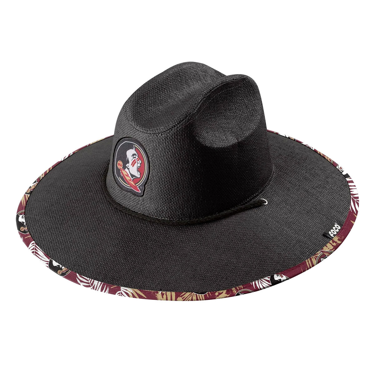 Forever Collectibles Seminole Logo Straw Hat - Black