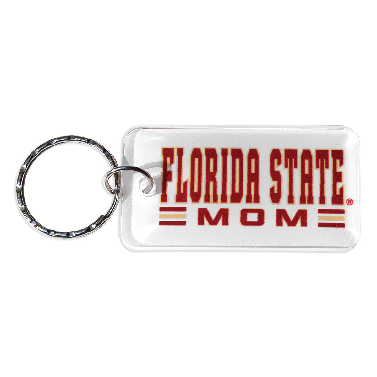 Spirit Products Florida State Mom Acrylic Key Tag - White