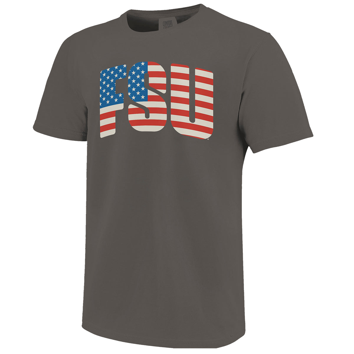 Image One Comfort Colors American Flag FSU Short Sleeve T-shirt - Gray