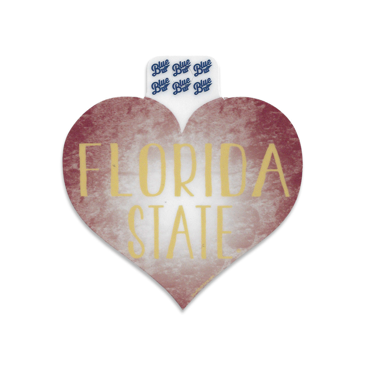 Blue 84 Florida State Tie-dye Heart Decal