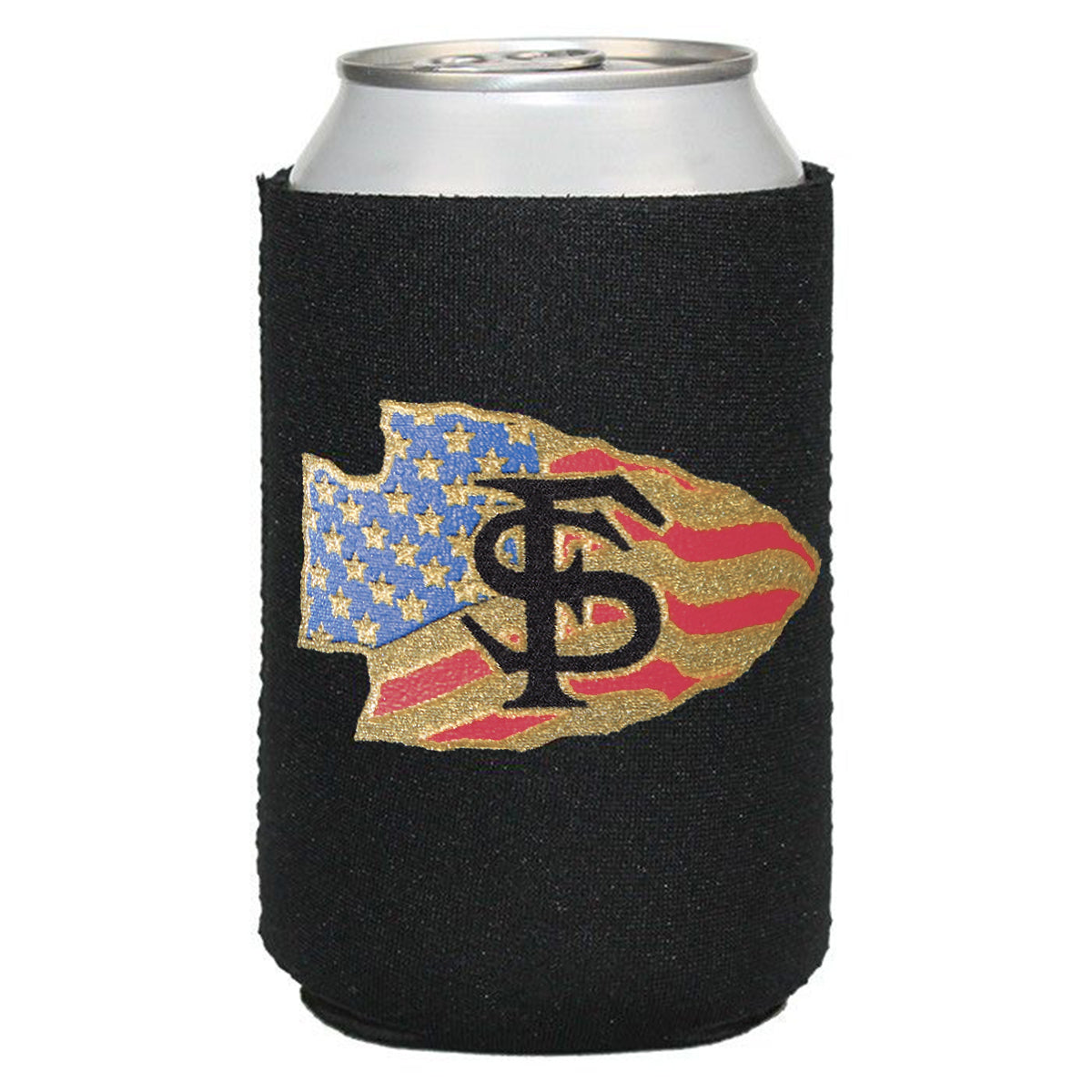 Neil Enterprises Veteran Alliance Arrowhead Can Cooler - Black