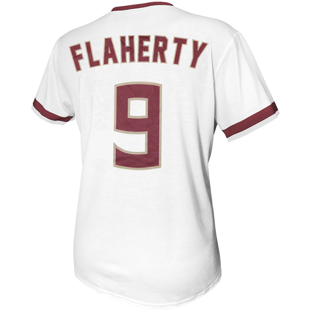 Retro Brand Devyn Flaherty #9 Softball Jersey - White