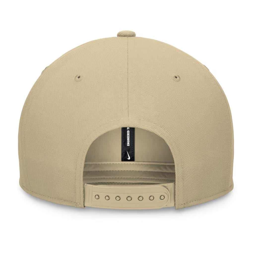 Nike Seminole Logo Dri-fit Adjustable Pro Structured Square Bill Cap - Vegas Gold