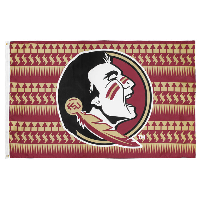 Sewing Concepts 3x5 Seminole Head Tribal Design Flag