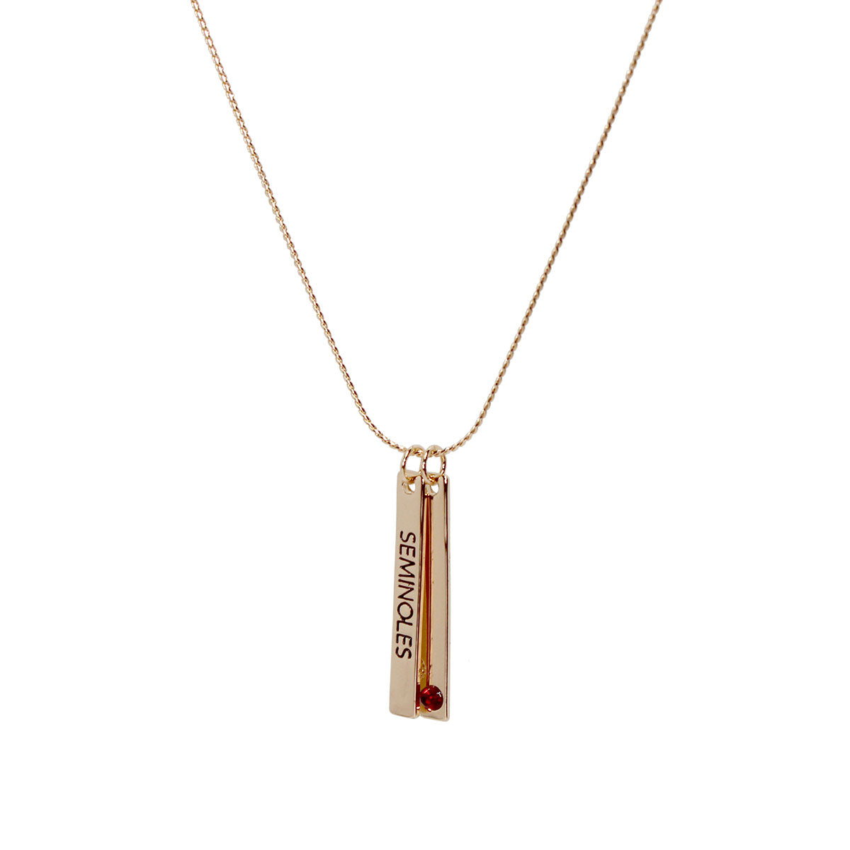 Emerson Street Seminoles Vertical Bar Charm Necklace