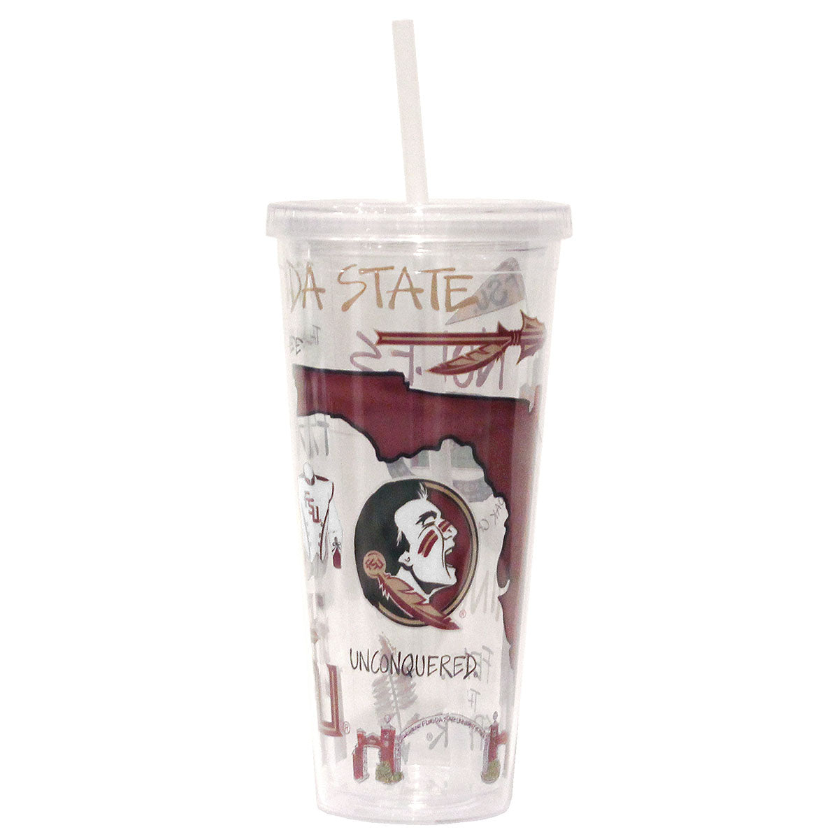 Magnolia Lane Florida State Seminoles 22oz Tumbler with Straw