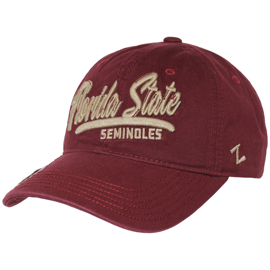 Zephyr Women's Florida State Seminoles/Seminole Logo Adjustable Cap - Garnet
