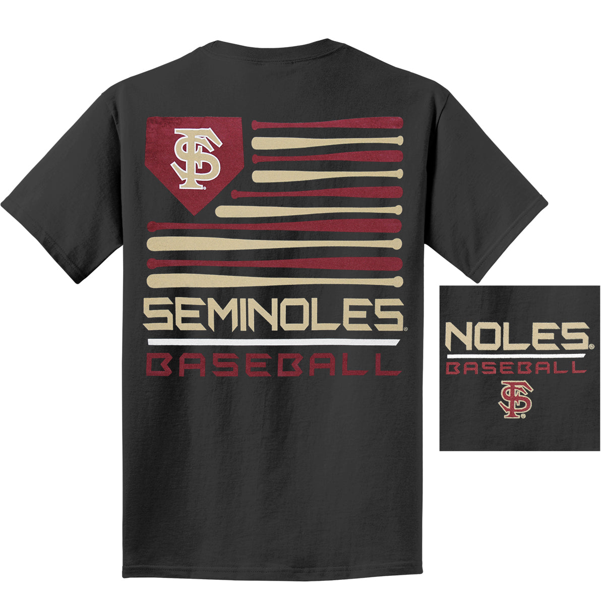 Image One Comfort Colors Adult/Unisex Noles Baseball Design Short Slee –  Garnet & Gold